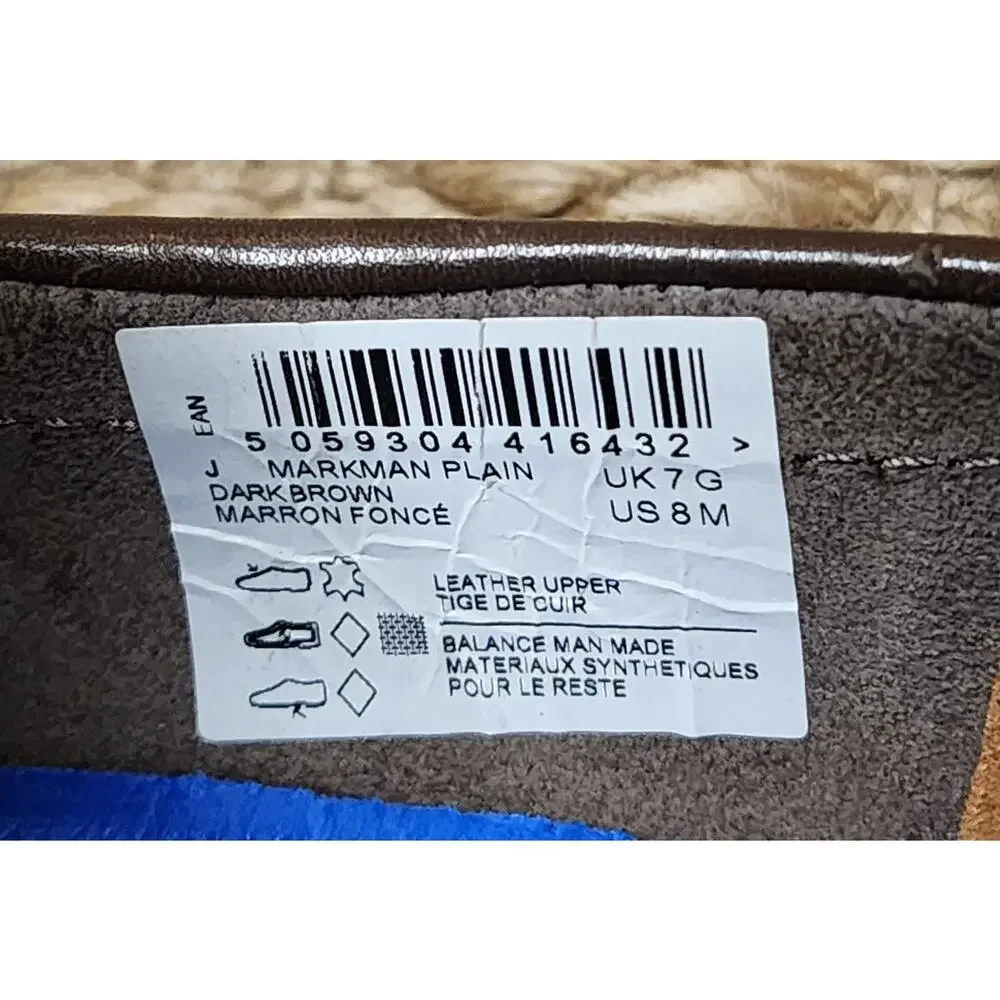 Clarks Driving Loafers Markman Plain in Dark Brown Leather Dress Shoes Size 8